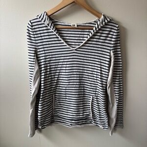 Roxy Striped V-Neck Hoodie